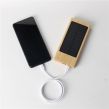 Bamboo Solar Mobile Power Outdoor Portable Charging Treasure USB Interface Can Laser LOGO Gift