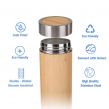 Natural Bamboo Wooden Simple Portable Stainless Steel Double-Layer Bamboo Cup Vacuum Vacuum Cup Gift Bamboo Shell Cup