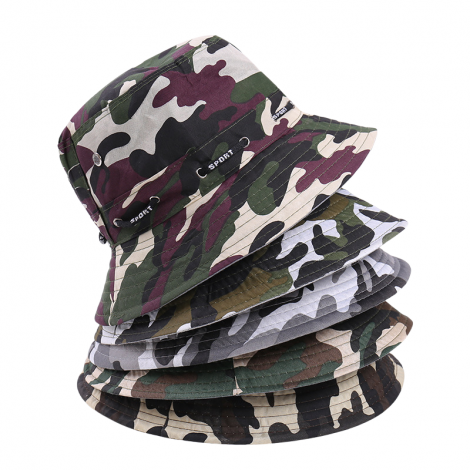 Fisherman hat with camouflage pattern