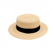 Boater Hat Wide Brim Flat Top Straw Hat