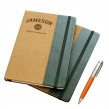 Eco-Friendly Cork A5 Wood Grain Notebook with Strap