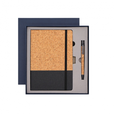 Creative A5 Patchwork  Cork Notebook With Cork Pen