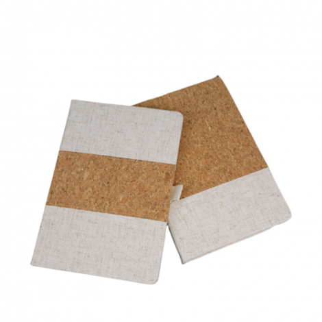 Creative A5 Patchwork  Cork Notebook With Cork Pen