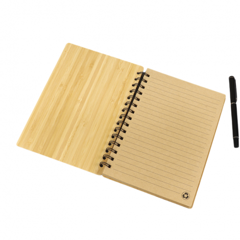 Sustainable A5 Bamboo Wire-bound Notebook