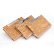 Cork Surface Metal Business Card Holder