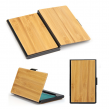 Solid Wood Stainless Steel Business Card Holder