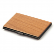 Solid Wood Stainless Steel Business Card Holder