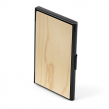 Solid Wood Stainless Steel Business Card Holder