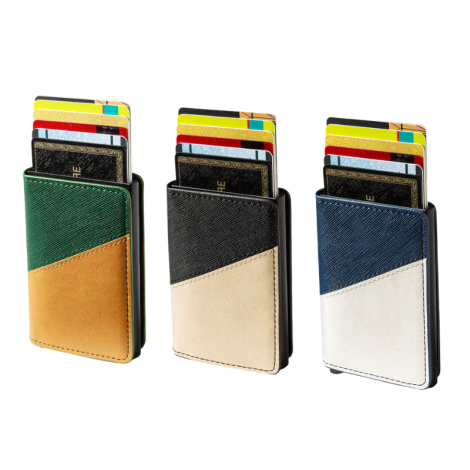 Two Colors PU Wallet  RFID Blocking CardHolder