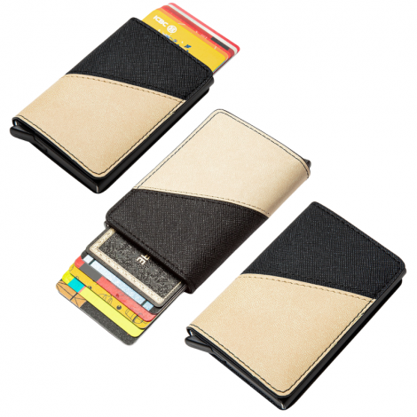 Two Colors PU Wallet  RFID Blocking CardHolder