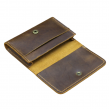 top-grain leather men's cardholder coin purse