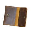 top-grain leather men's cardholder coin purse