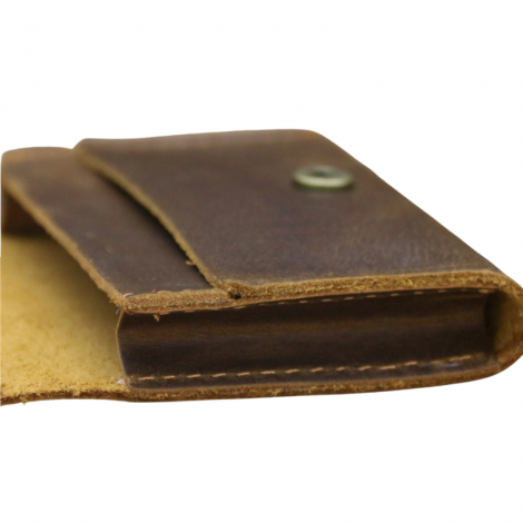 top-grain leather men's cardholder coin purse