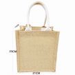 jute shopping tote bag with waterproof coating