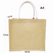 jute shopping tote bag with waterproof coating