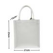 jute shopping tote bag with waterproof coating