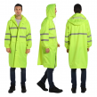 Long Style Waterproof Hi Visibility Reflective PVC Raincoat