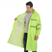 Long Style Waterproof Hi Visibility Reflective PVC Raincoat