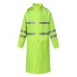 Long Style Waterproof Hi Visibility Reflective PVC Raincoat