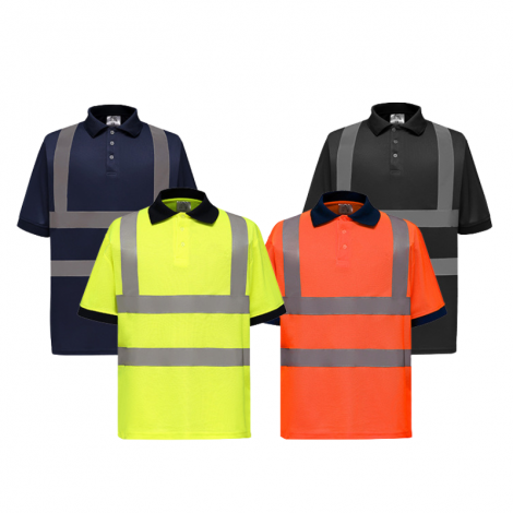 200 gsm High Vision Reflective Polo shirt