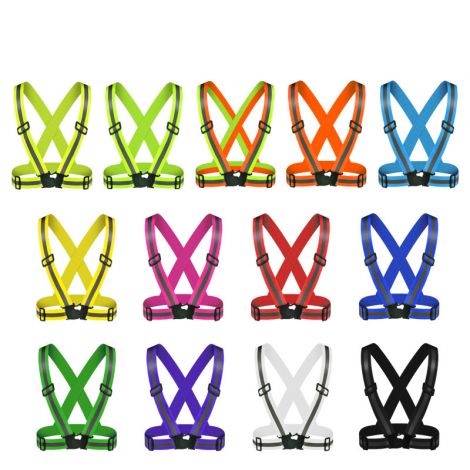 High Visibility Elastic Adjustable Outdoor Runner Reflective Belt Strap