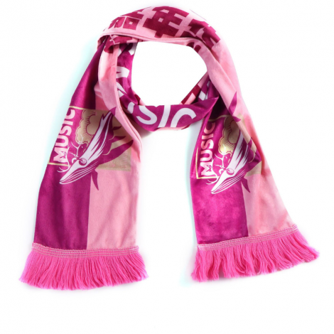 Acrylic Double-sided Knitted Fans Scarves