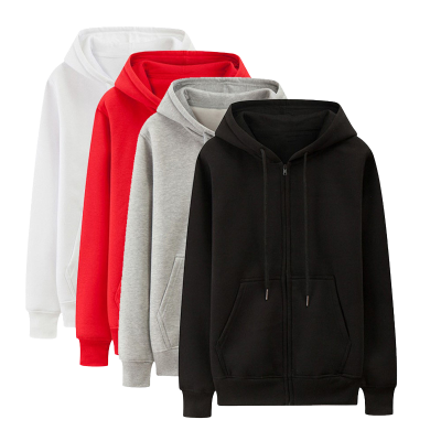 Cotton Over Zipper Long Sleeve Hoodie