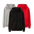 Cotton Over Zipper Long Sleeve Hoodie