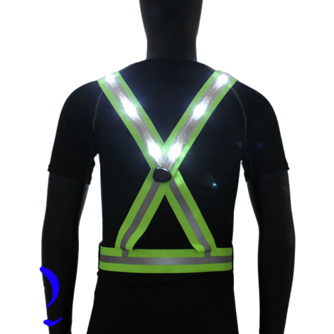 LED outdoor night running riding reflective harness