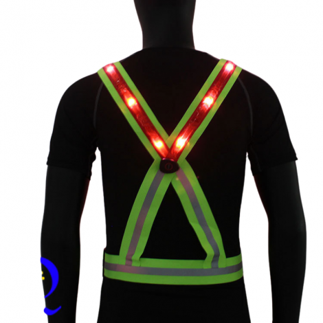 LED outdoor night running riding reflective harness