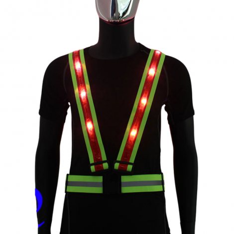 LED outdoor night running riding reflective harness