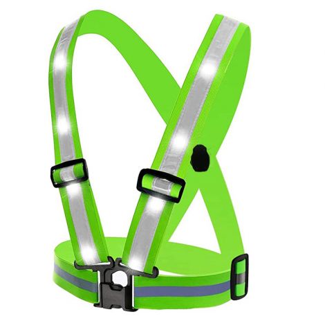 LED outdoor night running riding reflective harness