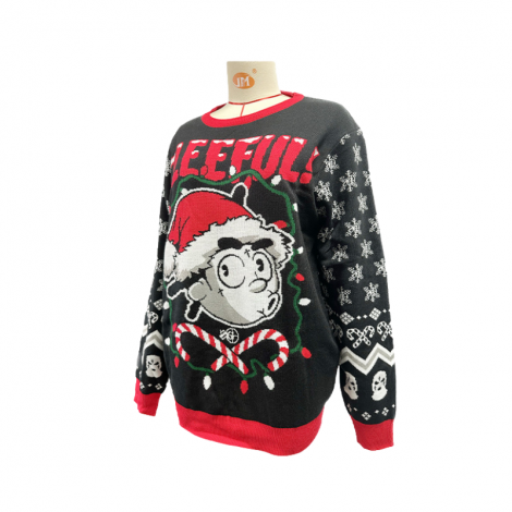 Vintage crew-neck knitted Christmas sweater