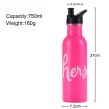 750ML SINGLE-LAYER STAINLESS STEEL PORTABLE WATER BOTTLE