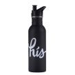 750ML SINGLE-LAYER STAINLESS STEEL PORTABLE WATER BOTTLE