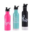 750ML SINGLE-LAYER STAINLESS STEEL PORTABLE WATER BOTTLE