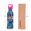 Single-layer stainless steel outdoor sports water bottle with straw