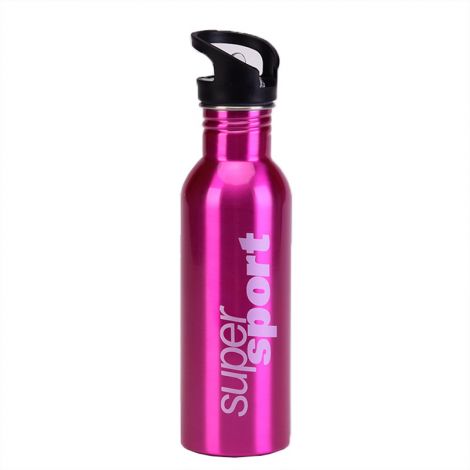 Single-layer stainless steel outdoor sports water bottle with straw