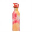 Single-layer stainless steel outdoor sports water bottle with straw