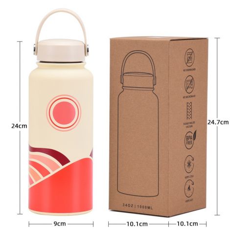 1000mlwide mouth portable vacuum sports bottle