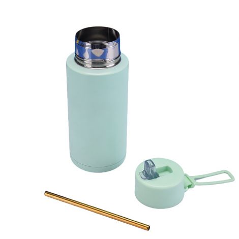 1L Large capacity thermos bottle with silicone handle