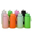 1L Large capacity thermos bottle with silicone handle