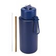 1L Large capacity thermos bottle with silicone handle