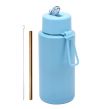 1L Large capacity thermos bottle with silicone handle