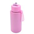 1L Large capacity thermos bottle with silicone handle